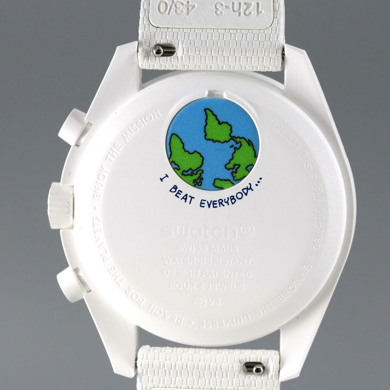 Swatch x Omega 月相任務史努比 SO33W701L 生物陶瓷石英錶-3