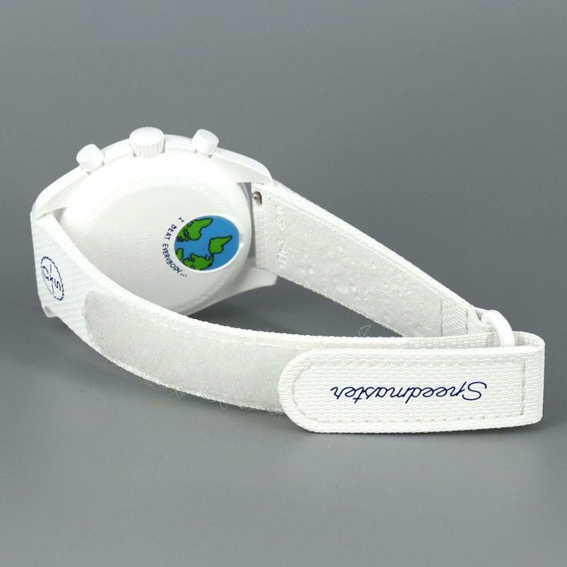 Swatch x Omega 月相任務史努比 SO33W701L 生物陶瓷石英錶-4