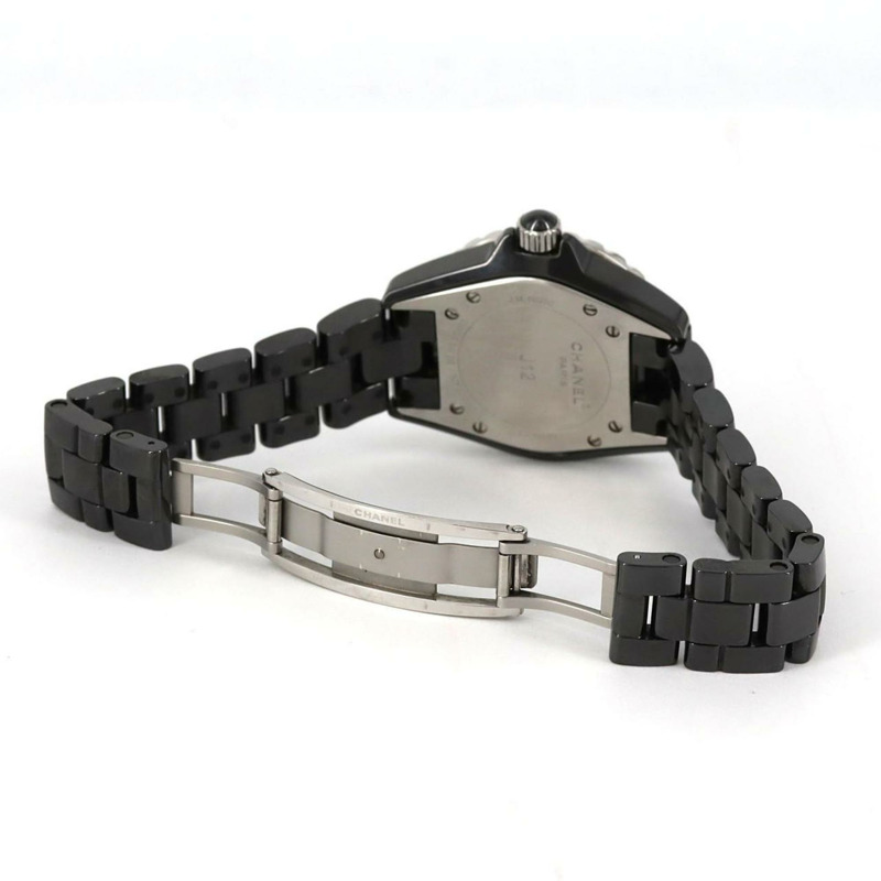 香奈兒 J12 33毫米陶瓷12P祖母綠H2130石英錶-5