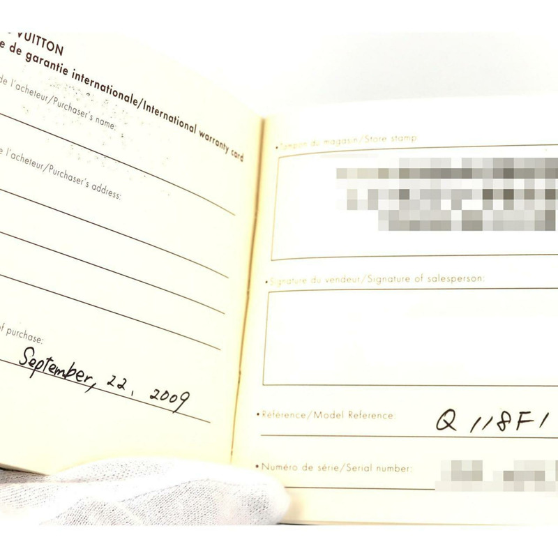 路易威登 Tambour 黑色 Q118F 不鏽鋼石英腕錶-7