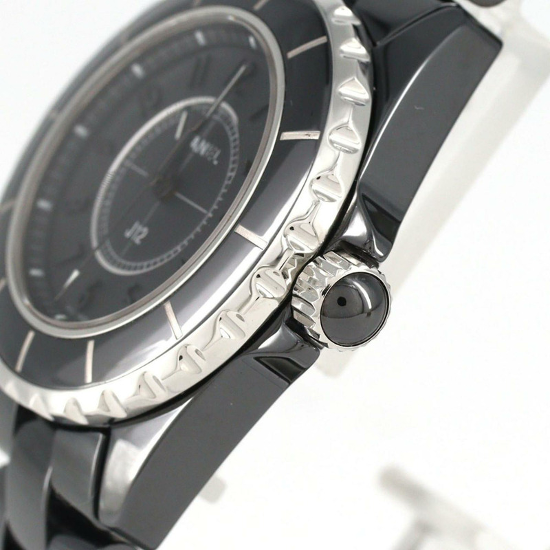 香奈兒 J12 濃黑 33 毫米陶瓷 H3828 石英腕錶-3