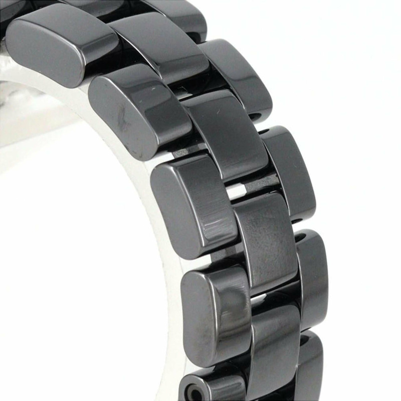 香奈兒 J12 濃黑 33 毫米陶瓷 H3828 石英腕錶-4