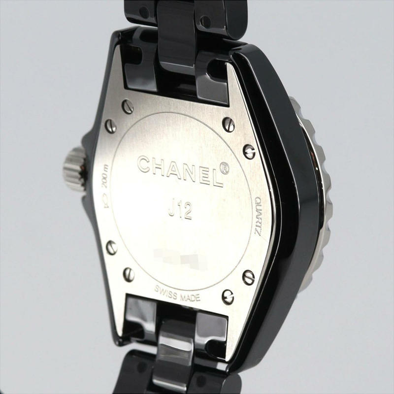 香奈兒 J12 濃黑 33 毫米陶瓷 H3828 石英腕錶-5