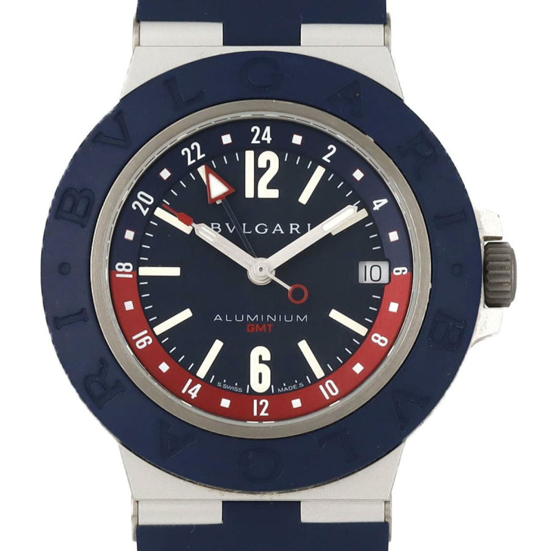寶格麗鋁製GMT腕錶BB40ATGMT 103554自動腕錶-0