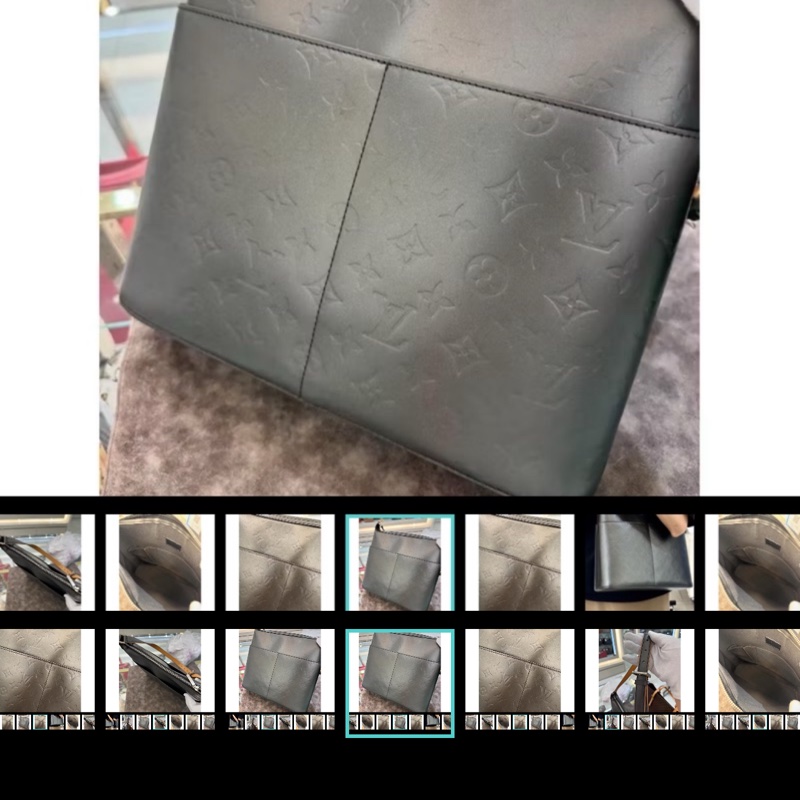 LV經典花樣壓紋硬挺上班包-1