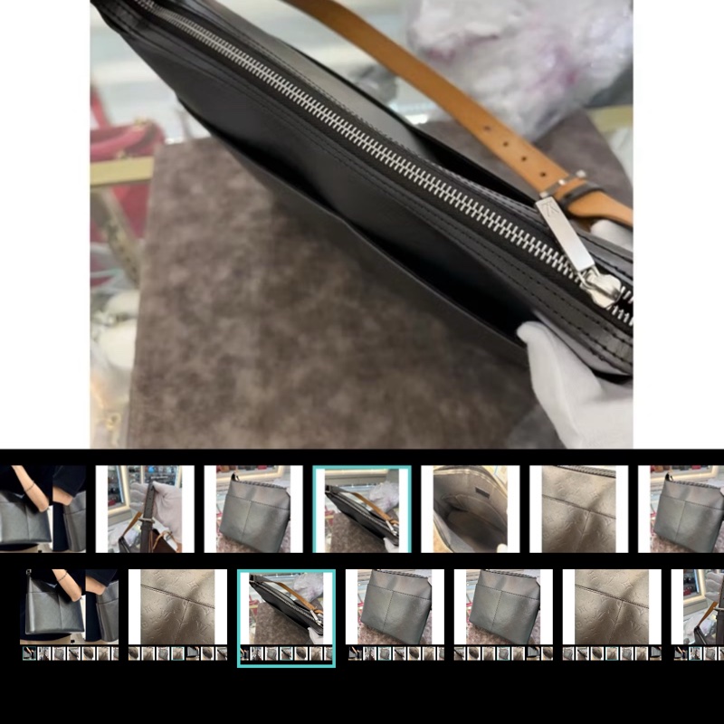 LV經典花樣壓紋硬挺上班包-3