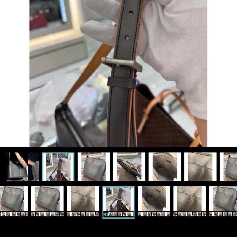 LV經典花樣壓紋硬挺上班包-2