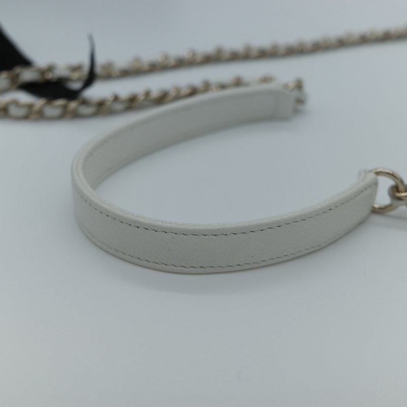 22SS Chanel 香奈兒 經典菱格紋 白色 荔枝紋小牛皮 抽繩水桶包-5