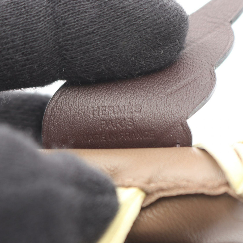 愛馬仕 Rodeo Pegase PM 包飾 Agneau milo Swift 皮革 灰色 棕色 米色 二手-2