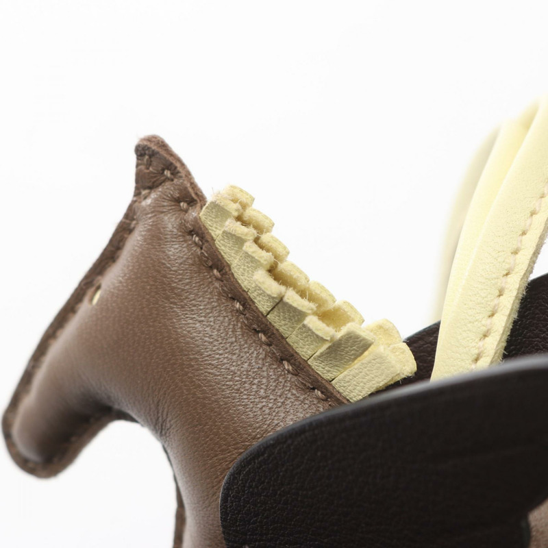 愛馬仕 Rodeo Pegase PM 包飾 Agneau milo Swift 皮革 灰色 棕色 米色 二手-4