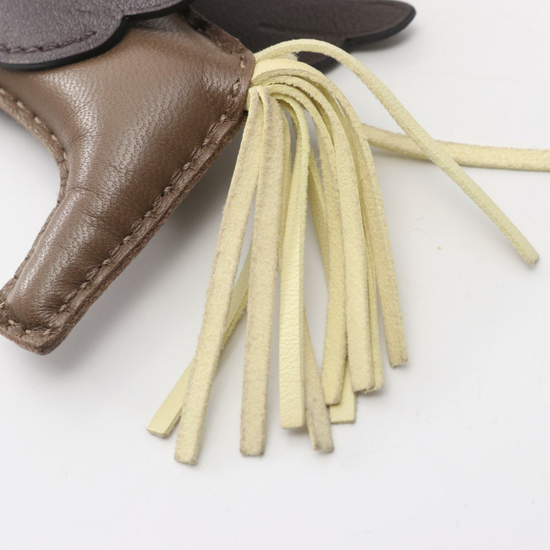 愛馬仕 Rodeo Pegase PM 包飾 Agneau milo Swift 皮革 灰色 棕色 米色 二手-5