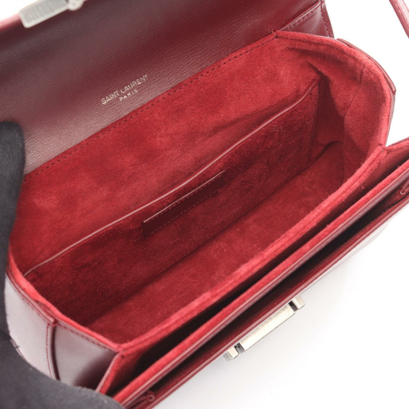 SAINT LAURENT PARIS Bellechasse 中型單肩包 482051 皮革 波爾多色-2