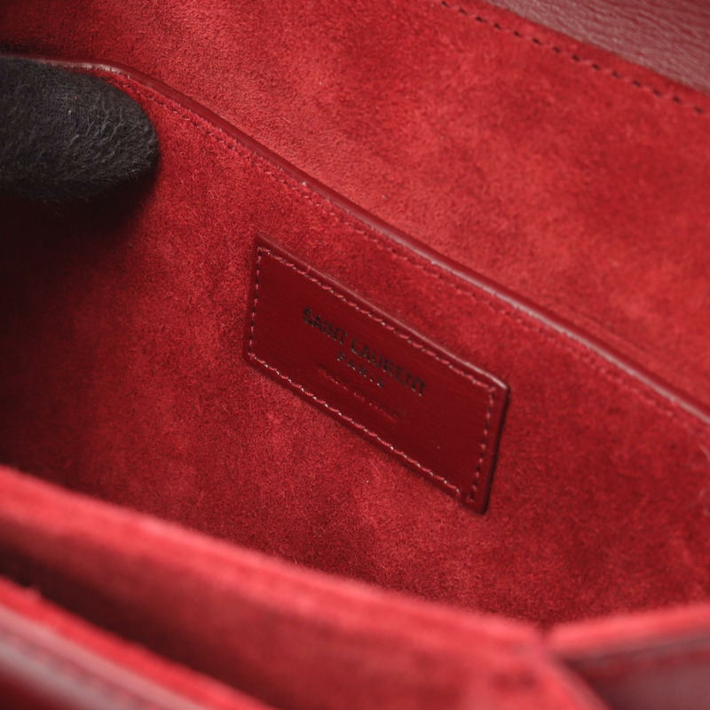SAINT LAURENT PARIS Bellechasse 中型單肩包 482051 皮革 波爾多色-3