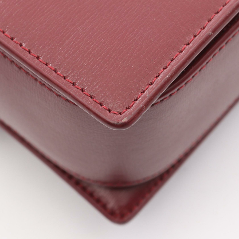 SAINT LAURENT PARIS Bellechasse 中型單肩包 482051 皮革 波爾多色-6