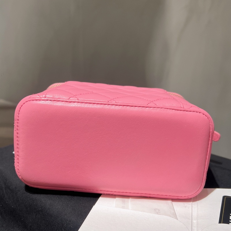 香奈兒/Chanel Trendy 金屬 羊皮 長盒子包 粉色金扣 編碼30開頭-4