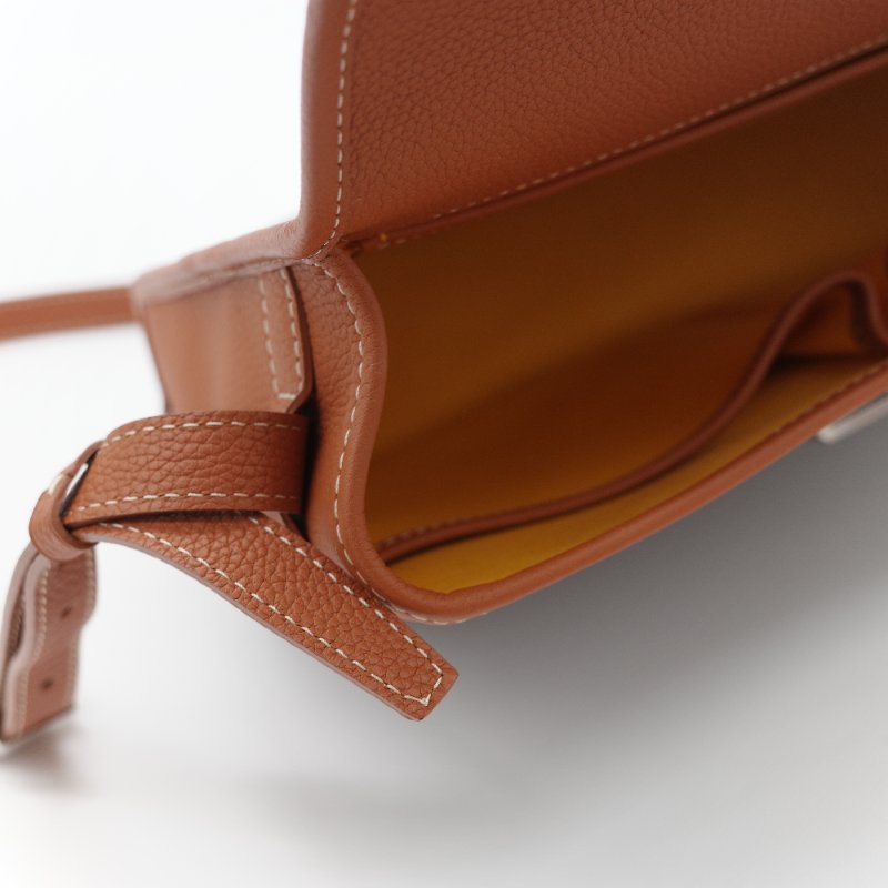 閒置品 ♥️ 有購證【超級新🌟小編推薦】Goyard 戈雅 Belvedere MM 棕色 帆布 小牛皮 中號 翻蓋包 斜背郵差包｜中性款-10