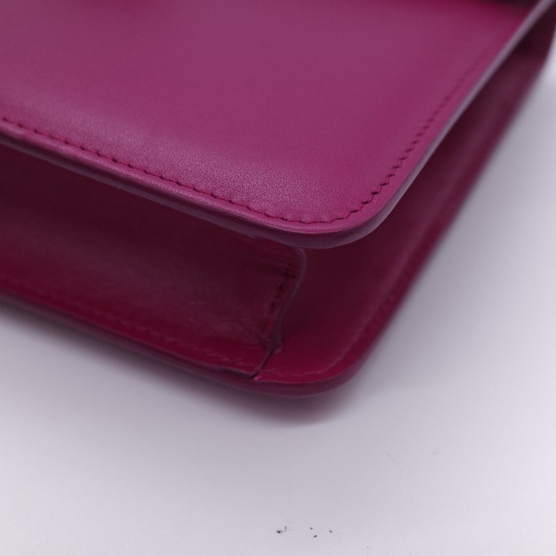 (珍稀皮✨專櫃12萬) BVLGARI 寶格麗 Serpenti Forever系列 桃紅色 珍珠魚皮 牛皮 鏈條包 單肩包 斜挎包-9