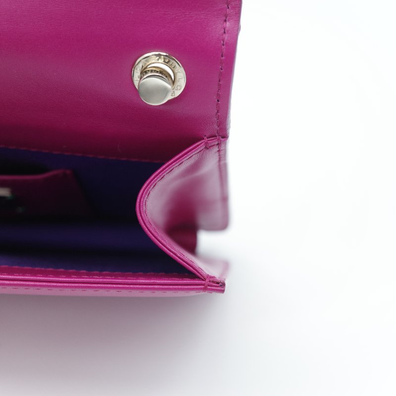 (珍稀皮✨專櫃12萬) BVLGARI 寶格麗 Serpenti Forever系列 桃紅色 珍珠魚皮 牛皮 鏈條包 單肩包 斜挎包-12