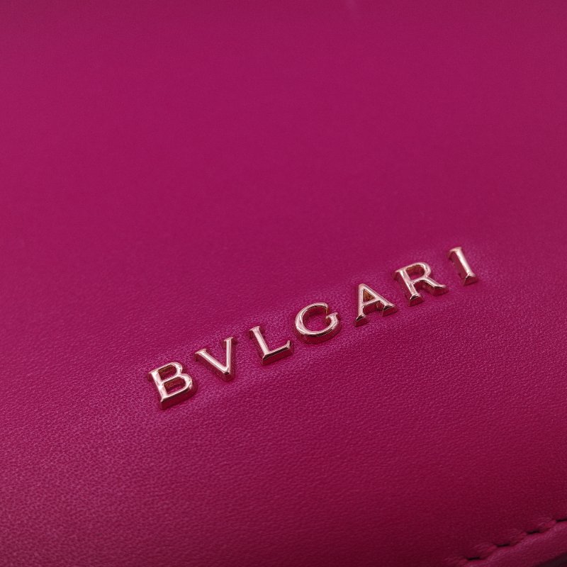 (珍稀皮✨專櫃12萬) BVLGARI 寶格麗 Serpenti Forever系列 桃紅色 珍珠魚皮 牛皮 鏈條包 單肩包 斜挎包-17