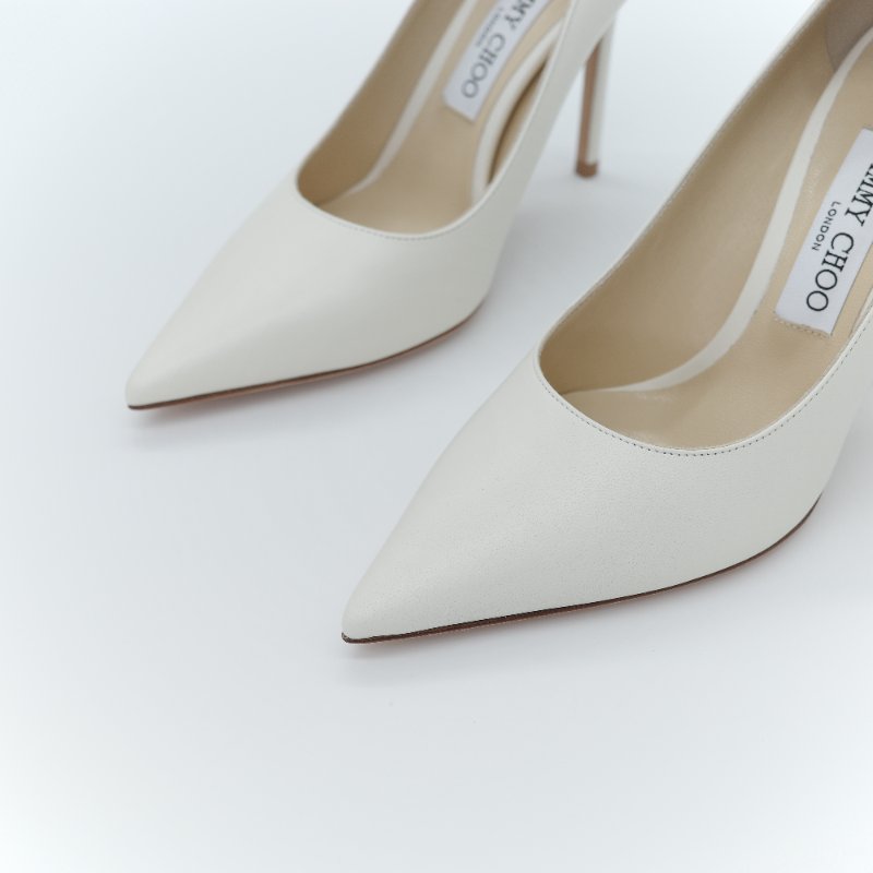 （超級美🌟👰未使用）Jimmy Choo 周仰傑 Love 100 白色 珍珠 水鑽蝴蝶結 尖頭 高跟鞋 EU37.5 (EU38 可以穿）｜專櫃 68,500-12