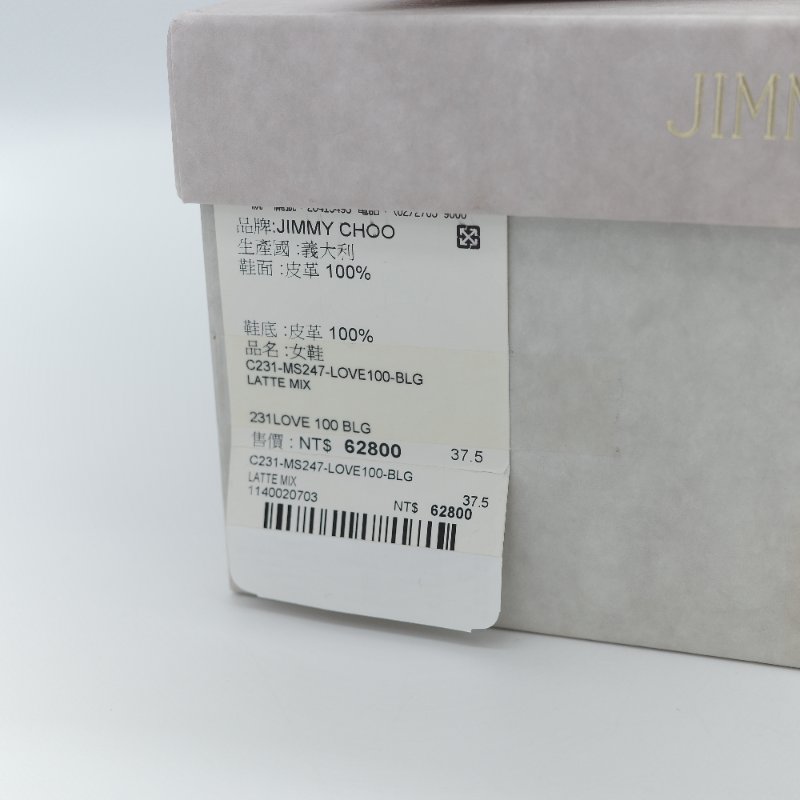 （超級美🌟👰未使用）Jimmy Choo 周仰傑 Love 100 白色 珍珠 水鑽蝴蝶結 尖頭 高跟鞋 EU37.5 (EU38 可以穿）｜專櫃 68,500-18