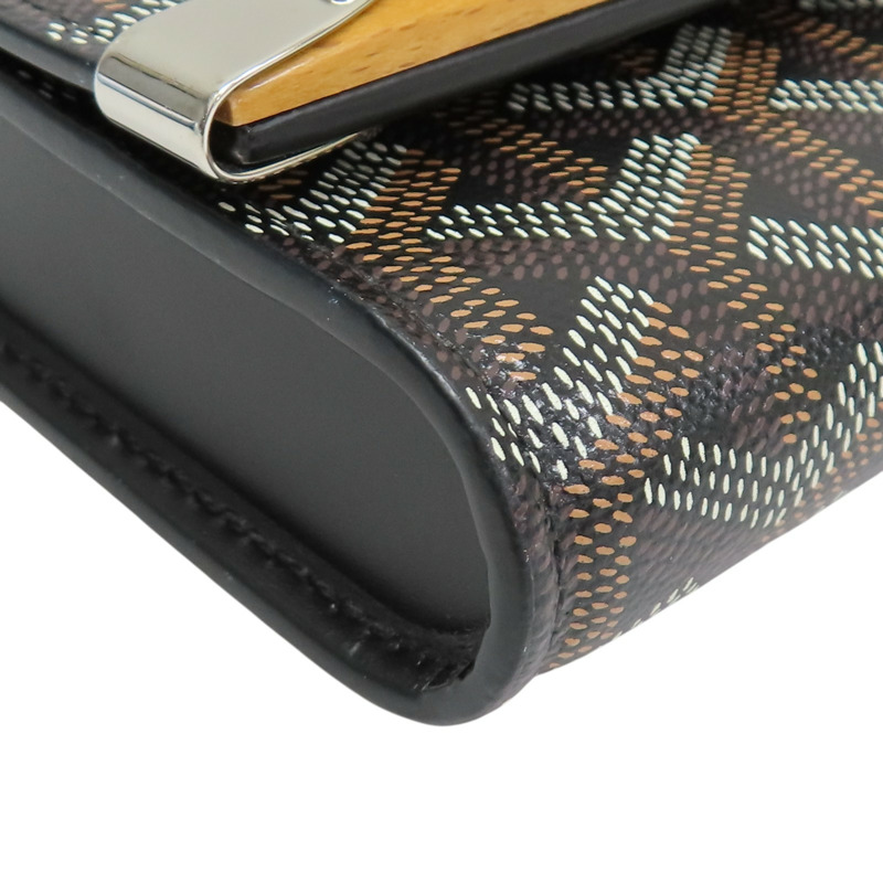 黑色 Goyardine 帆布 Monte-Carlo Mini 肩背包 無背帶【GOYARD 高雅德】 MONTE2MINTY01CL01P-7