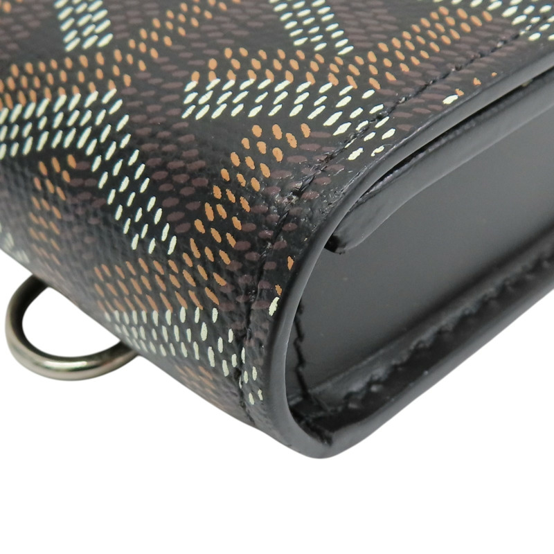 黑色 Goyardine 帆布 Monte-Carlo Mini 肩背包 無背帶【GOYARD 高雅德】 MONTE2MINTY01CL01P-10