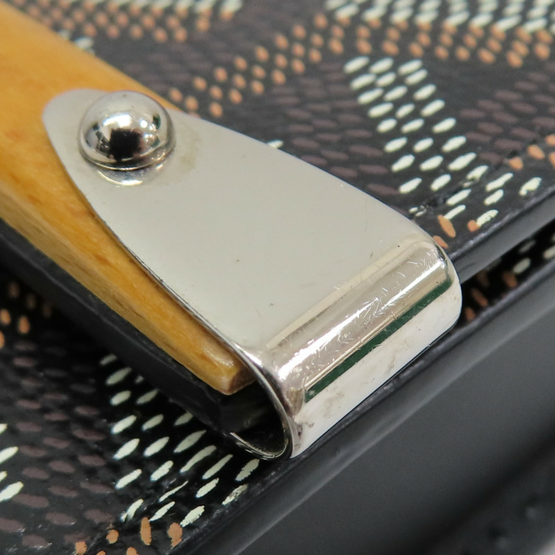 黑色 Goyardine 帆布 Monte-Carlo Mini 肩背包 無背帶【GOYARD 高雅德】 MONTE2MINTY01CL01P-12