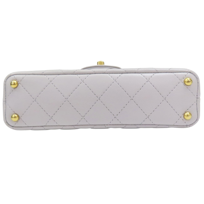 灰色 羊皮 肩背包 金釦【CHANEL 香奈兒】 AS5355-3