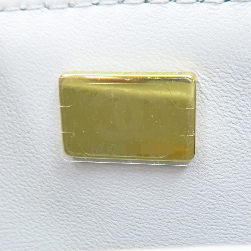 灰色 羊皮 肩背包 金釦【CHANEL 香奈兒】 AS5355-6