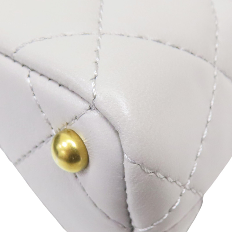 灰色 羊皮 肩背包 金釦【CHANEL 香奈兒】 AS5355-11
