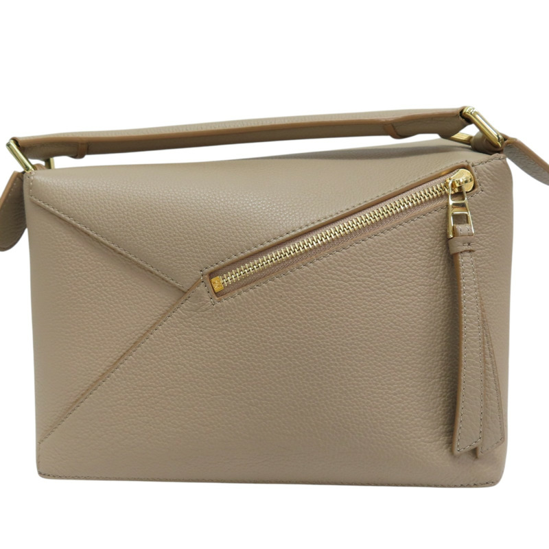 卡其色 牛皮 Small Puzzle Edge 肩背包【LOEWE 羅威】 A510P60X30-1