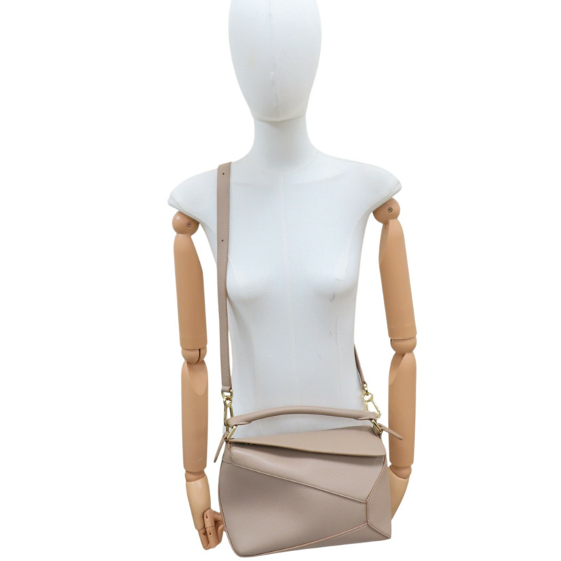 卡其色 牛皮 Small Puzzle Edge 肩背包【LOEWE 羅威】 A510P60X30-7