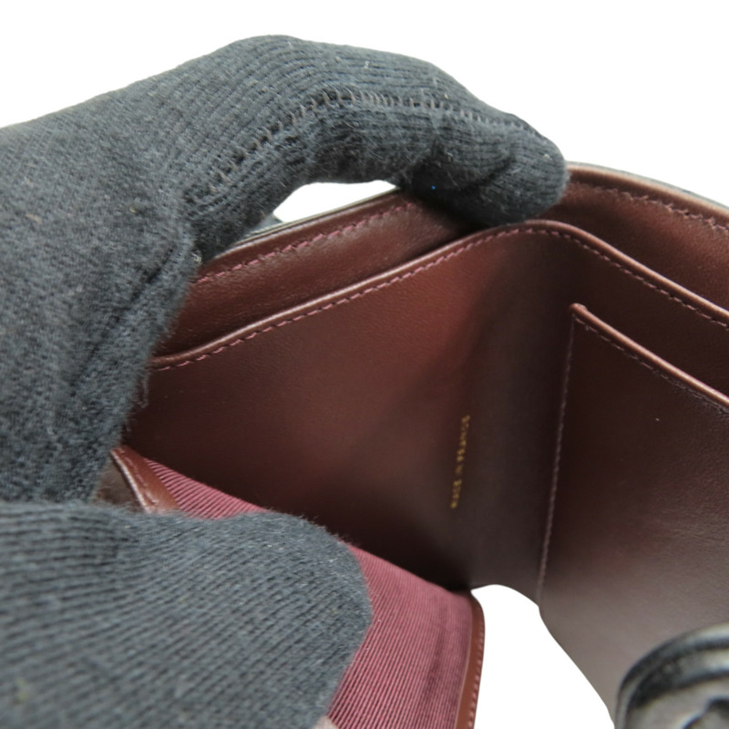 黑色 羊皮 三折短夾 金扣【CHANEL 香奈兒】 AP0231-6