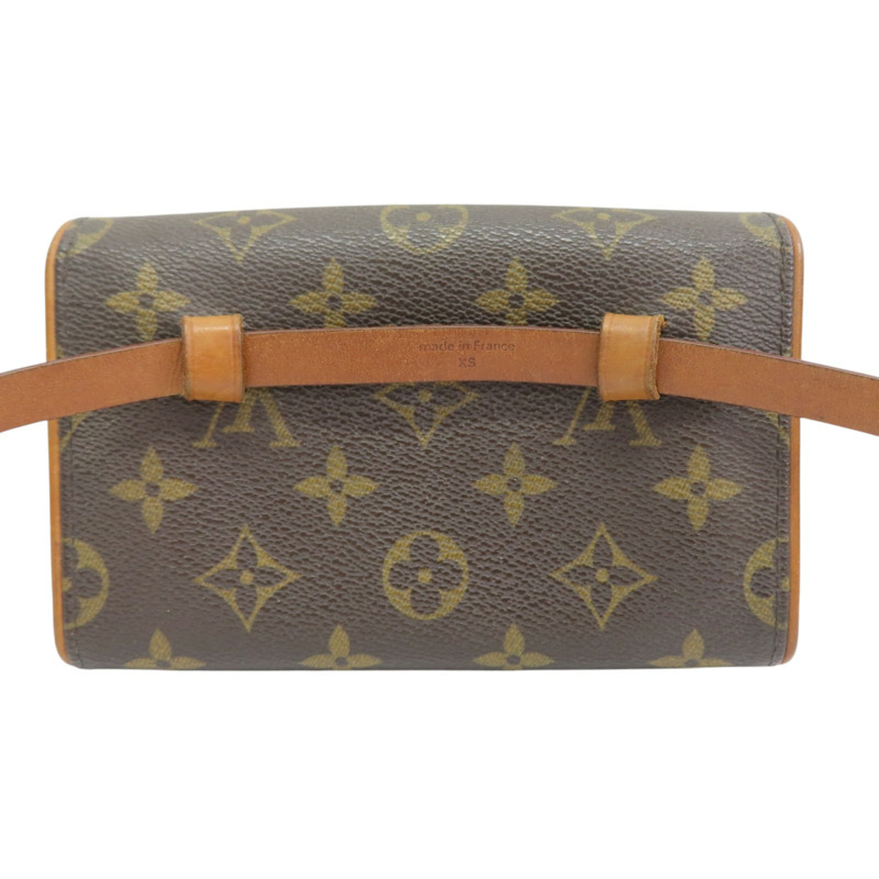 棕色 原花 帆布 Pochette Florentine XS 腰包【LOUIS VUITTON LV 路易威登】 M51855-1