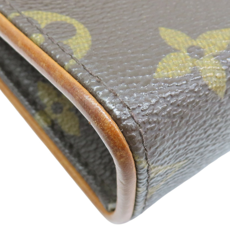 棕色 原花 帆布 Pochette Florentine XS 腰包【LOUIS VUITTON LV 路易威登】 M51855-9