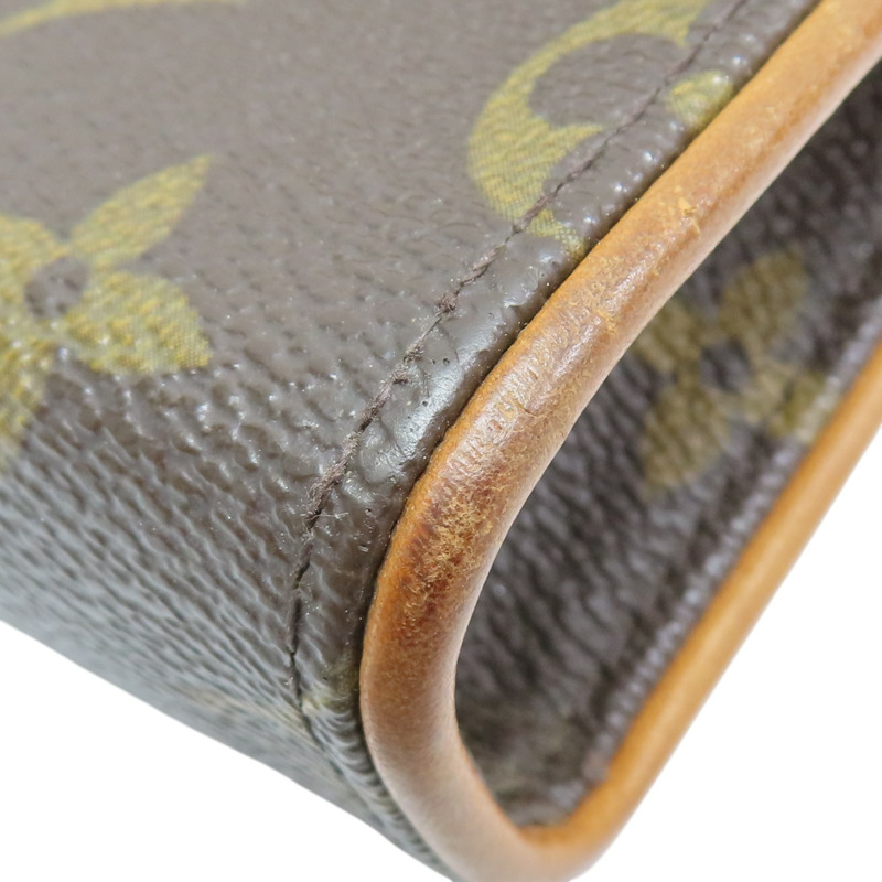 棕色 原花 帆布 Pochette Florentine XS 腰包【LOUIS VUITTON LV 路易威登】 M51855-10