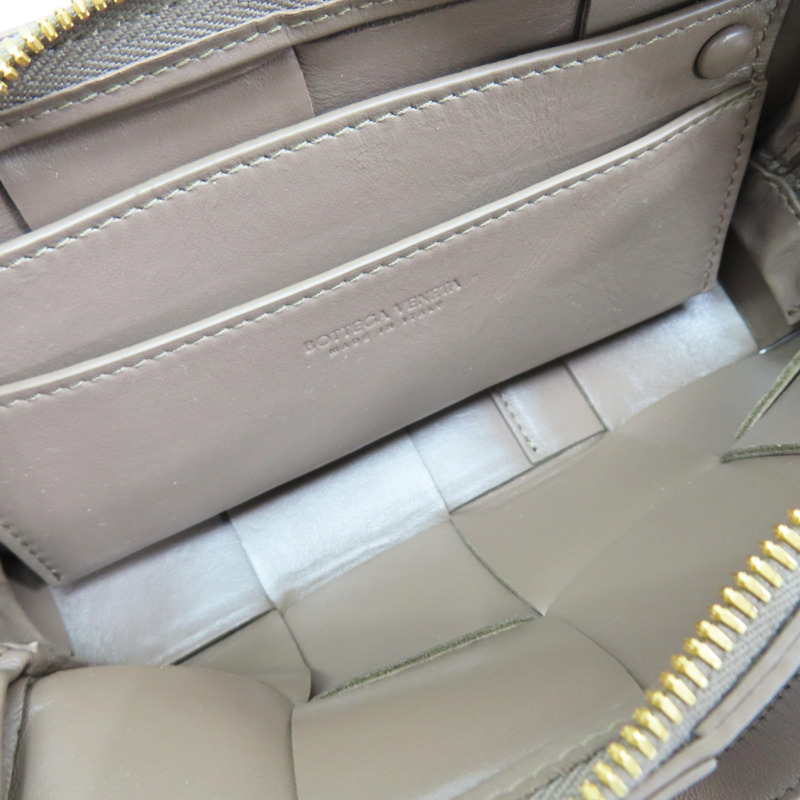 棕色 羊皮 Mini Cassette 相機包 肩背包【BOTTEGA VENETA BV 寶緹嘉】 755031-4