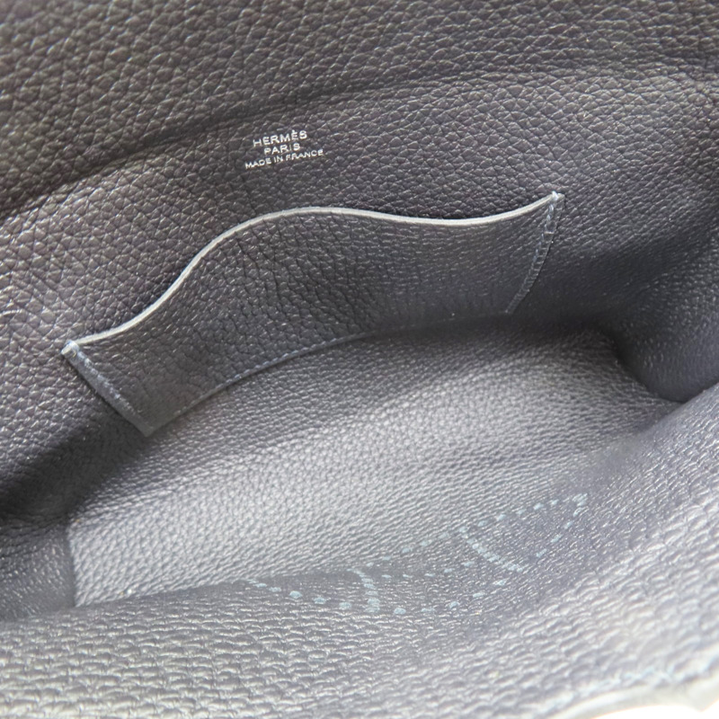 午夜藍 TOGO牛皮 Videpoches 肩背包 B刻 銀扣【HERMES 愛馬仕】 H084283CK-4