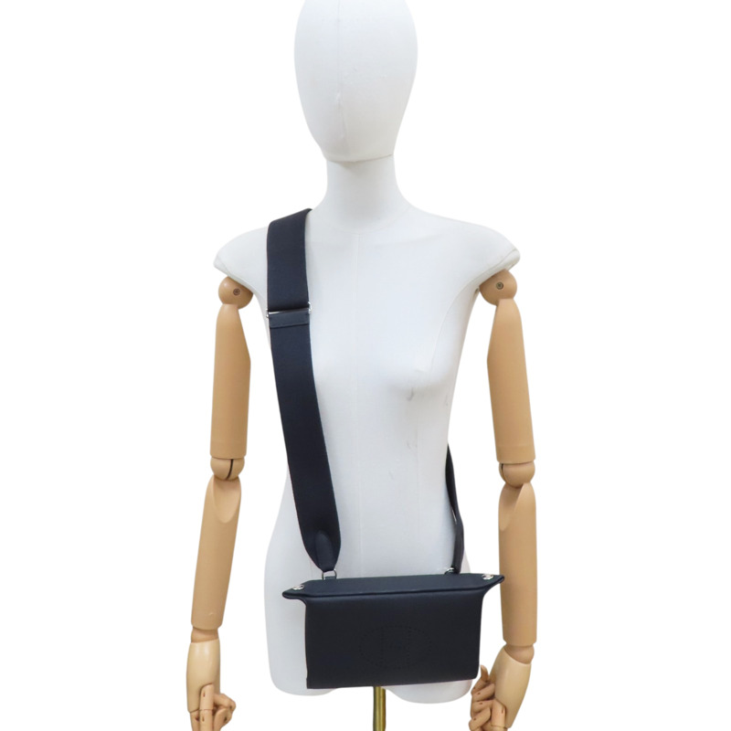 午夜藍 TOGO牛皮 Videpoches 肩背包 B刻 銀扣【HERMES 愛馬仕】 H084283CK-7