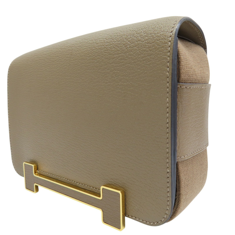 大象灰 山羊皮 肩背包 B刻【HERMES 愛馬仕】 H083052CC-2