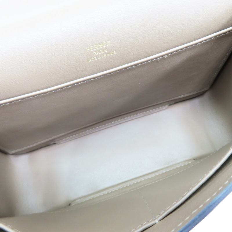 大象灰 山羊皮 肩背包 B刻【HERMES 愛馬仕】 H083052CC-4