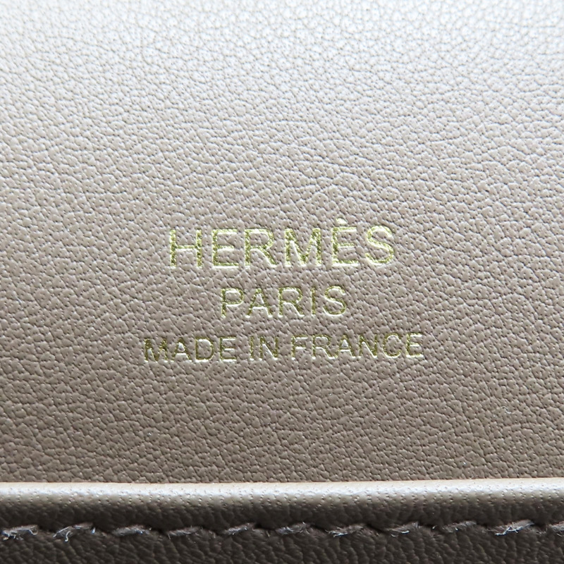 大象灰 山羊皮 肩背包 B刻【HERMES 愛馬仕】 H083052CC-5