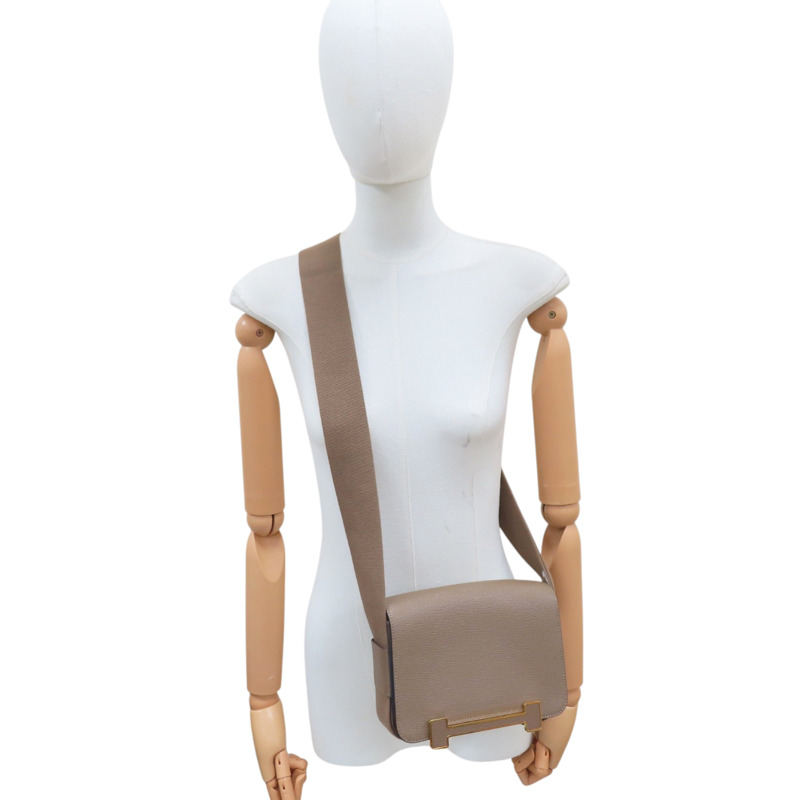 大象灰 山羊皮 肩背包 B刻【HERMES 愛馬仕】 H083052CC-7