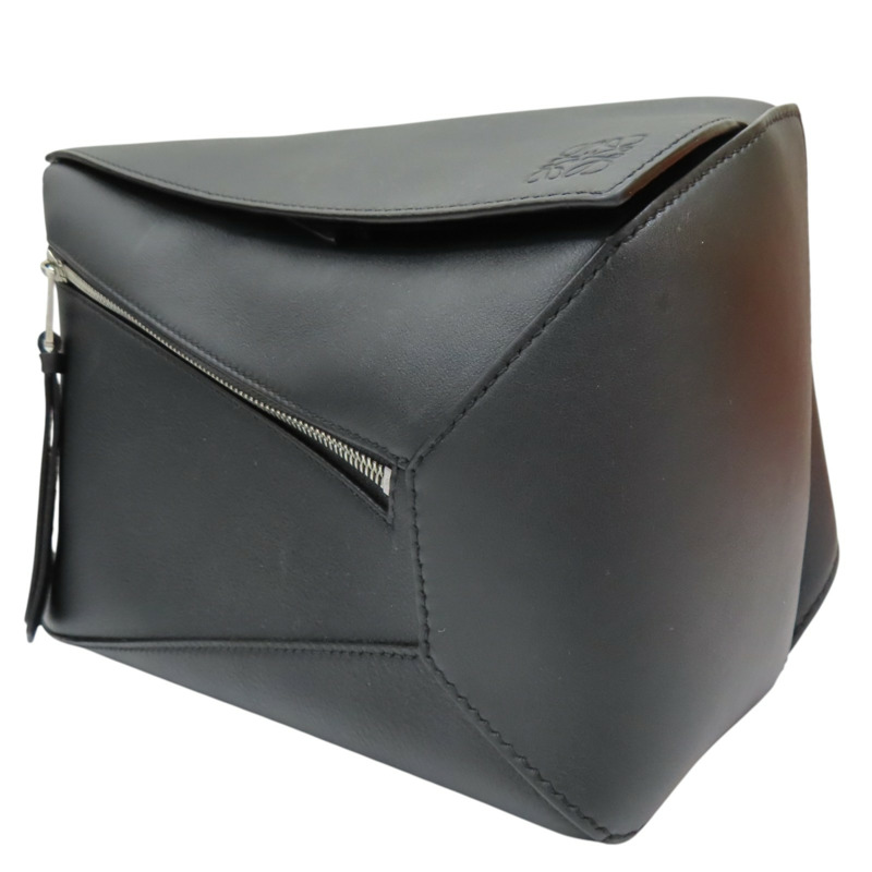 黑色 牛皮 Small Puzzle Edge 肩背包【LOEWE 羅威】 0010965754-2