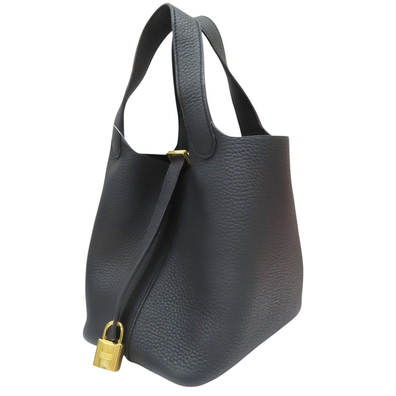 黑色 Taurillon牛皮 Picotin Lock 18 手提包 B刻【HERMES 愛馬仕】-2