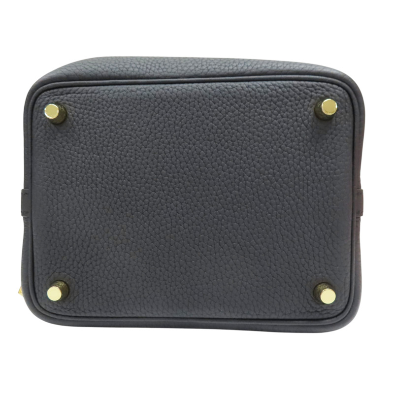 黑色 Taurillon牛皮 Picotin Lock 18 手提包 B刻【HERMES 愛馬仕】-3