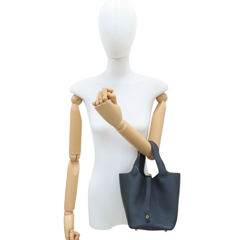 黑色 Taurillon牛皮 Picotin Lock 18 手提包 B刻【HERMES 愛馬仕】-7