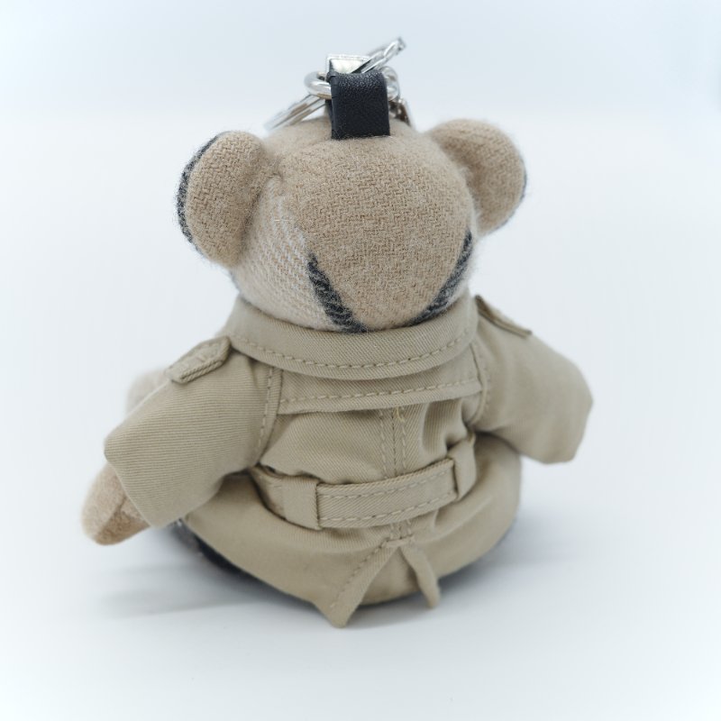Burberry 巴寶莉 Thomas Bear 經典格紋喀什米爾 棉質嘎巴甸風衣造型 小熊吊飾-3