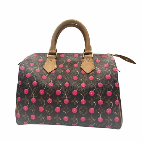 LV字紋櫻桃Speedy-25手提包